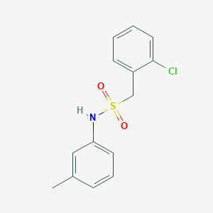molecular formula C14H14ClNO2S B4236306 1-(2-chlorophenyl)-N-(3-methylphenyl)methanesulfonamide 