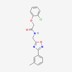 2-(2-chlorophenoxy)-N-{[3-(3-methylphenyl)-1,2,4-oxadiazol-5-yl]methyl}acetamide