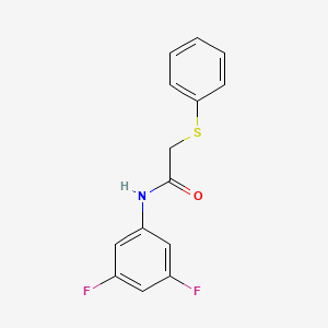 molecular formula C14H11F2NOS B4236328 N-(3,5-difluorophenyl)-2-(phenylthio)acetamide 