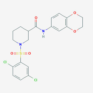 1-(2,5-dichlorophenyl)sulfonyl-N-(2,3-dihydro-1,4-benzodioxin-6-yl)piperidine-3-carboxamide