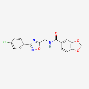 N-{[3-(4-CHLOROPHENYL)-1,2,4-OXADIAZOL-5-YL]METHYL}-2H-1,3-BENZODIOXOLE-5-CARBOXAMIDE