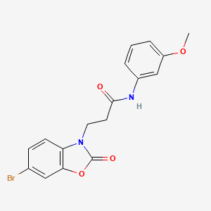 molecular formula C17H15BrN2O4 B4236361 3-(6-bromo-2-oxo-1,3-benzoxazol-3(2H)-yl)-N-(3-methoxyphenyl)propanamide 