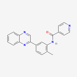 molecular formula C21H16N4O B4236368 N-[2-methyl-5-(2-quinoxalinyl)phenyl]isonicotinamide 