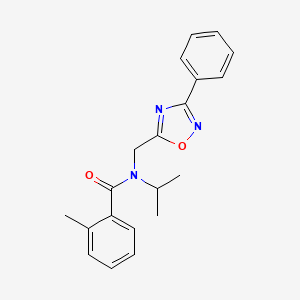 2-methyl-N-[(3-phenyl-1,2,4-oxadiazol-5-yl)methyl]-N-(propan-2-yl)benzamide