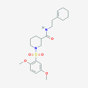molecular formula C22H32N2O5S B4236396 N-[2-(1-cyclohexen-1-yl)ethyl]-1-[(2,5-dimethoxyphenyl)sulfonyl]-3-piperidinecarboxamide 