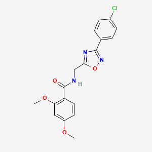 molecular formula C18H16ClN3O4 B4236415 N-{[3-(4-chlorophenyl)-1,2,4-oxadiazol-5-yl]methyl}-2,4-dimethoxybenzamide 