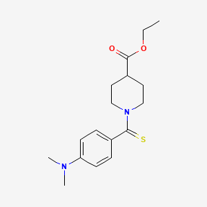molecular formula C17H24N2O2S B4236424 ethyl 1-{[4-(dimethylamino)phenyl]carbonothioyl}-4-piperidinecarboxylate 