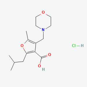molecular formula C15H24ClNO4 B4236434 2-isobutyl-5-methyl-4-(4-morpholinylmethyl)-3-furoic acid hydrochloride 