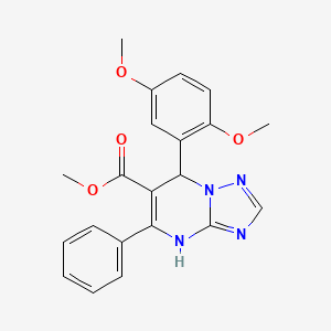 methyl 7-(2,5-dimethoxyphenyl)-5-phenyl-4,7-dihydro[1,2,4]triazolo[1,5-a]pyrimidine-6-carboxylate