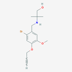molecular formula C15H20BrNO3 B4236453 2-{[2-bromo-5-methoxy-4-(2-propyn-1-yloxy)benzyl]amino}-2-methyl-1-propanol 