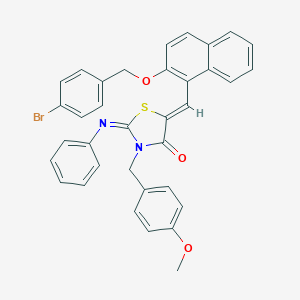 (2Z,5Z)-5-({2-[(4-bromobenzyl)oxy]naphthalen-1-yl}methylidene)-3-(4-methoxybenzyl)-2-(phenylimino)-1,3-thiazolidin-4-one