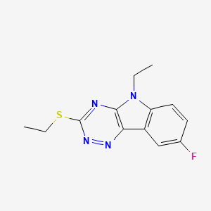 molecular formula C13H13FN4S B4236512 5-ethyl-3-(ethylthio)-8-fluoro-5H-[1,2,4]triazino[5,6-b]indole 