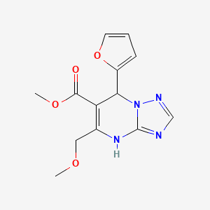 molecular formula C13H14N4O4 B4236521 methyl 7-(2-furyl)-5-(methoxymethyl)-4,7-dihydro[1,2,4]triazolo[1,5-a]pyrimidine-6-carboxylate 