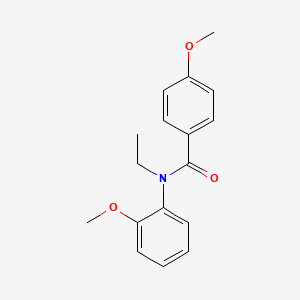 molecular formula C17H19NO3 B4236534 N-ethyl-4-methoxy-N-(2-methoxyphenyl)benzamide 
