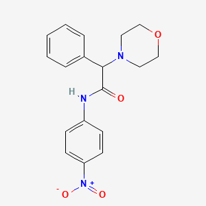 molecular formula C18H19N3O4 B4236546 2-(4-morpholinyl)-N-(4-nitrophenyl)-2-phenylacetamide 