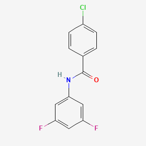 molecular formula C13H8ClF2NO B4236557 4-chloro-N-(3,5-difluorophenyl)benzamide 