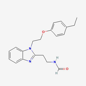 molecular formula C20H23N3O2 B4236596 (2-{1-[2-(4-ethylphenoxy)ethyl]-1H-benzimidazol-2-yl}ethyl)formamide 