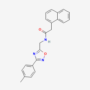 molecular formula C22H19N3O2 B4236604 N-{[3-(4-methylphenyl)-1,2,4-oxadiazol-5-yl]methyl}-2-(1-naphthyl)acetamide 