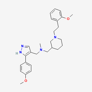 ({1-[2-(2-methoxyphenyl)ethyl]-3-piperidinyl}methyl){[3-(4-methoxyphenyl)-1H-pyrazol-4-yl]methyl}methylamine