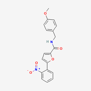 molecular formula C19H16N2O5 B4236622 N-(4-methoxybenzyl)-5-(2-nitrophenyl)-2-furamide 