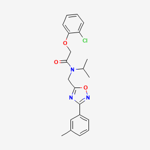 molecular formula C21H22ClN3O3 B4236626 2-(2-chlorophenoxy)-N-isopropyl-N-{[3-(3-methylphenyl)-1,2,4-oxadiazol-5-yl]methyl}acetamide 