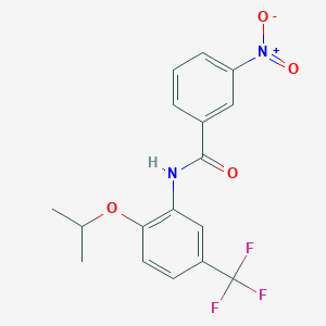 molecular formula C17H15F3N2O4 B4236632 N-[2-isopropoxy-5-(trifluoromethyl)phenyl]-3-nitrobenzamide 