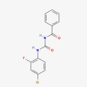 molecular formula C14H10BrFN2O2 B4236643 N-[(4-bromo-2-fluorophenyl)carbamoyl]benzamide 