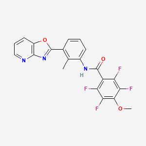 molecular formula C21H13F4N3O3 B4236649 2,3,5,6-tetrafluoro-4-methoxy-N-(2-methyl-3-[1,3]oxazolo[4,5-b]pyridin-2-ylphenyl)benzamide 