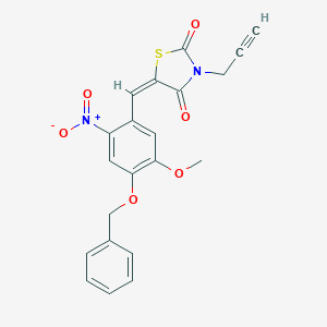 molecular formula C21H16N2O6S B423665 (5E)-5-[4-(benzyloxy)-5-methoxy-2-nitrobenzylidene]-3-(prop-2-yn-1-yl)-1,3-thiazolidine-2,4-dione 
