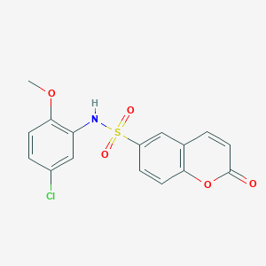 molecular formula C16H12ClNO5S B4236655 N-(5-chloro-2-methoxyphenyl)-2-oxo-2H-chromene-6-sulfonamide 