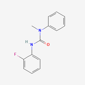 molecular formula C14H13FN2O B4236684 N'-(2-fluorophenyl)-N-methyl-N-phenylurea 