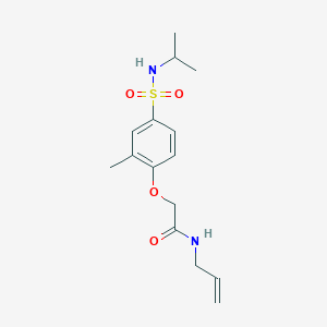 molecular formula C15H22N2O4S B4236708 N-allyl-2-{4-[(isopropylamino)sulfonyl]-2-methylphenoxy}acetamide 