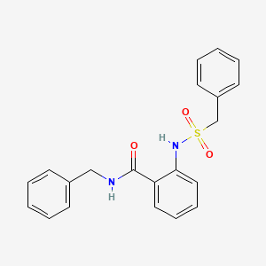 molecular formula C21H20N2O3S B4236711 N-benzyl-2-[(benzylsulfonyl)amino]benzamide 