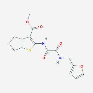 molecular formula C16H16N2O5S B4236718 methyl 2-{[[(2-furylmethyl)amino](oxo)acetyl]amino}-5,6-dihydro-4H-cyclopenta[b]thiophene-3-carboxylate 