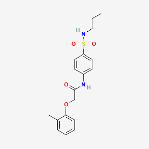 2-(2-methylphenoxy)-N-{4-[(propylamino)sulfonyl]phenyl}acetamide