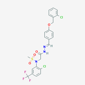 N-[2-(2-{4-[(2-chlorobenzyl)oxy]benzylidene}hydrazino)-2-oxoethyl]-N-[2-chloro-5-(trifluoromethyl)phenyl]methanesulfonamide