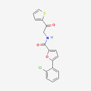 molecular formula C17H12ClNO3S B4236772 5-(2-chlorophenyl)-N-[2-oxo-2-(2-thienyl)ethyl]-2-furamide 