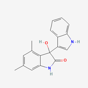 molecular formula C18H16N2O2 B4236773 3'-hydroxy-4',6'-dimethyl-1',3'-dihydro-1H,2'H-3,3'-biindol-2'-one 