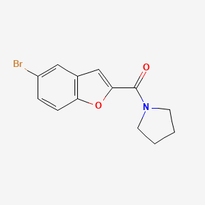 molecular formula C13H12BrNO2 B4236805 1-[(5-bromo-1-benzofuran-2-yl)carbonyl]pyrrolidine 