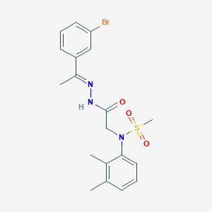 molecular formula C19H22BrN3O3S B423681 N-(2-{2-[1-(3-bromophenyl)ethylidene]hydrazino}-2-oxoethyl)-N-(2,3-dimethylphenyl)methanesulfonamide 