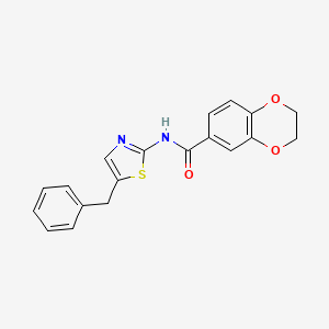 molecular formula C19H16N2O3S B4236833 N-(5-benzyl-1,3-thiazol-2-yl)-2,3-dihydro-1,4-benzodioxine-6-carboxamide 