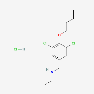 molecular formula C13H20Cl3NO B4236868 N-(4-butoxy-3,5-dichlorobenzyl)ethanamine hydrochloride 