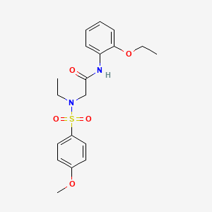 molecular formula C19H24N2O5S B4236870 N~1~-(2-ethoxyphenyl)-N~2~-ethyl-N~2~-[(4-methoxyphenyl)sulfonyl]glycinamide 