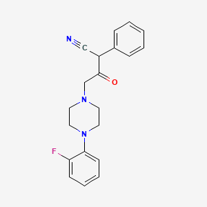 4-[4-(2-fluorophenyl)-1-piperazinyl]-3-oxo-2-phenylbutanenitrile