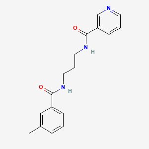 molecular formula C17H19N3O2 B4236891 N-{3-[(3-methylbenzoyl)amino]propyl}nicotinamide 