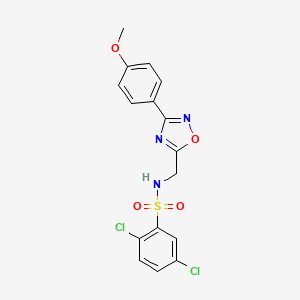 molecular formula C16H13Cl2N3O4S B4236897 2,5-dichloro-N-{[3-(4-methoxyphenyl)-1,2,4-oxadiazol-5-yl]methyl}benzenesulfonamide 