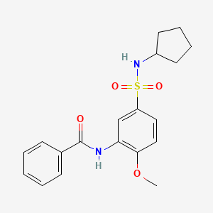 N-{5-[(cyclopentylamino)sulfonyl]-2-methoxyphenyl}benzamide