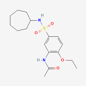 N-{5-[(cycloheptylamino)sulfonyl]-2-ethoxyphenyl}acetamide