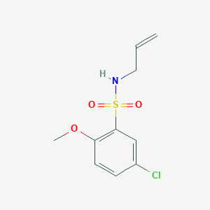 molecular formula C10H12ClNO3S B4236931 N-allyl-5-chloro-2-methoxybenzenesulfonamide 
