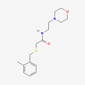 molecular formula C16H24N2O2S B4236933 2-[(2-methylbenzyl)thio]-N-[2-(4-morpholinyl)ethyl]acetamide 